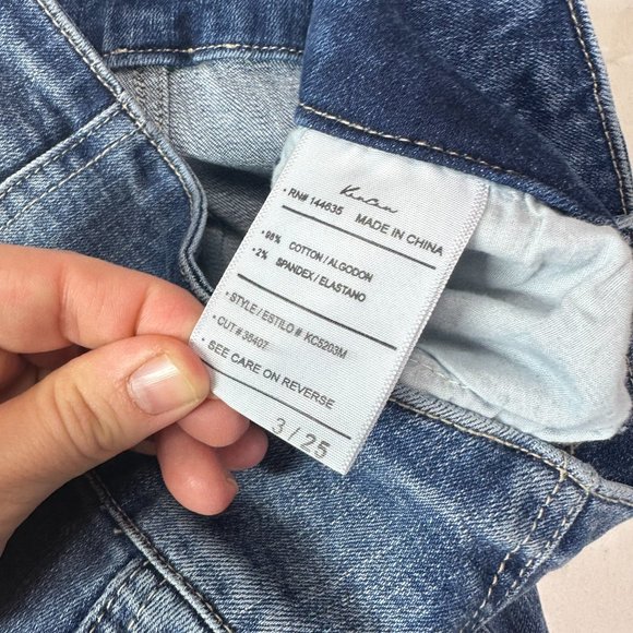 Kancan Miranda Ultra High Rise Flare Jeans Frayed Denim Size 3/25 Bell bottoms - Picture 15 of 16